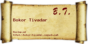Bokor Tivadar névjegykártya
