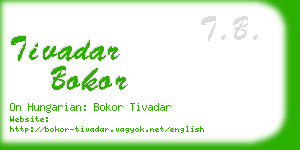 tivadar bokor business card